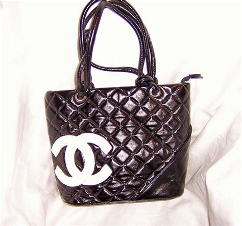 chanel black and white tote bag|chanel black tote bag price.